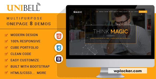 Unibell v1.7 – Multipurpose Onepage WordPress Theme