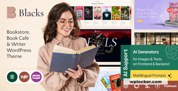 Blacks v1.7.0 – Book Store, Book Cafe & Writer WordPress Theme