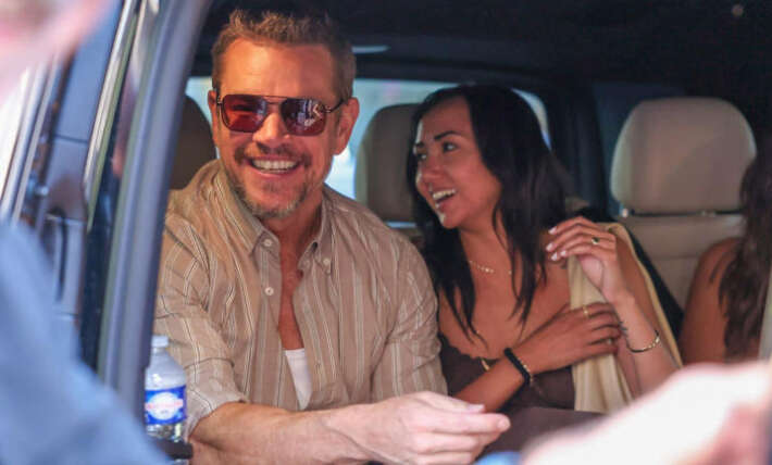 Matt Damon looks happier than ever with wife Luciana Barroso during stylish Paris outing after dramatic movie transformation