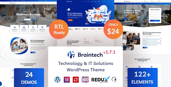 Braintech v2.8.2 – Technology & IT Solutions WordPress Theme