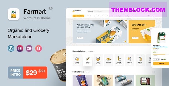 Farmart v1.3.7 – Organic & Grocery Marketplace WordPress Theme