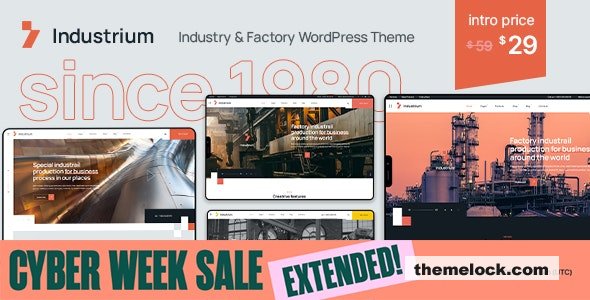 Industrium v1.5.7 – Industry & Factory WordPress Theme