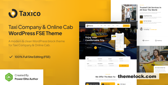 Taxico v1.0.4 – Taxi Company & Online Cab Service FSE WordPress Theme