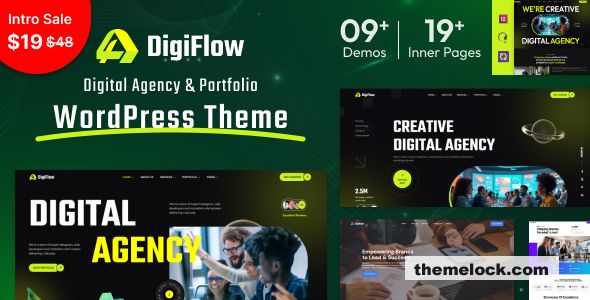 DigiFlow v2.1 – Digital Agency WordPress Theme