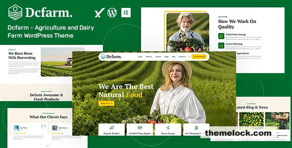 Dcfarm – Agriculture and Dairy Farm WordPress Theme