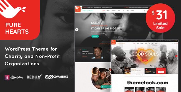 Pure Hearts v2.5 – Charity & Nonprofit WordPress Theme