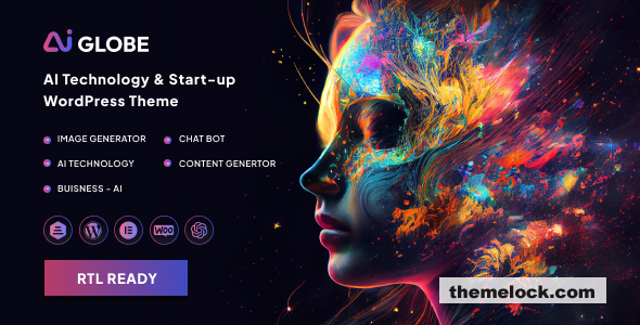 AI Globe v1.0.9 – Artificial Intelligence Startup & Technology WordPress Theme