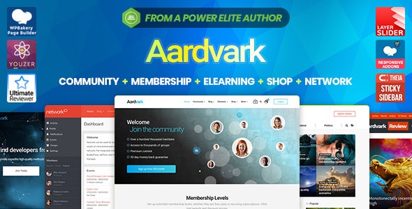 Aardvark v4.7.2 – Community, Membership, BuddyPress Theme