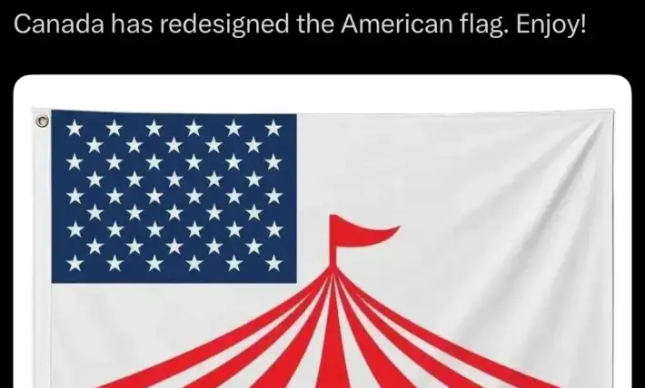 Canada has redesigned the american flag