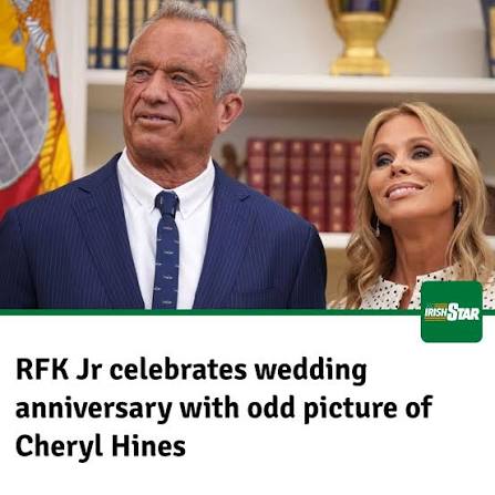 RFK Jr celebrates 12th wedding anniversary by sharing bizarre picture of Cheryl Hines