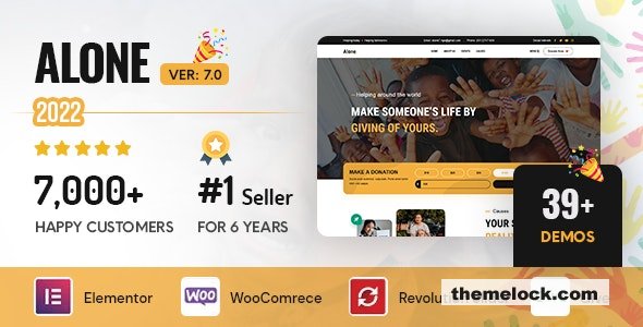 Alone v7.9.2.0 – Charity Multipurpose Non-profit WordPress Theme