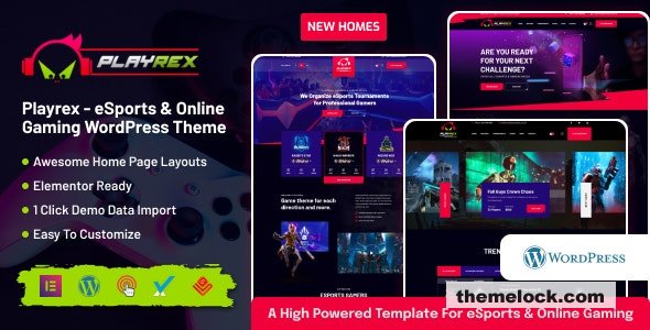 Playrex v1.4.7 – eSports & Gaming Clan News WordPress Theme