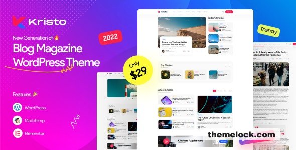 Kristo v3.6 – Modern Magazine WordPress Theme