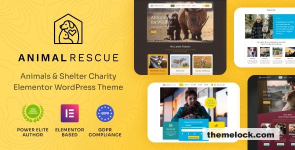 Animal Rescue v1.2.2 – Shelter Charity WordPress Theme
