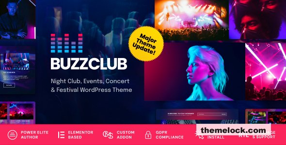 Buzz Club v2.2.2 – Night Club, DJ & Music Festival Event WordPress Theme