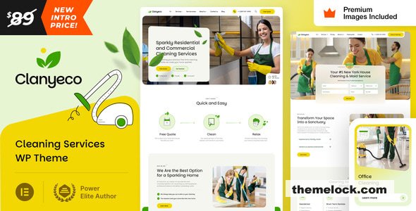 ClanyEco v24 – Cleaning Services WordPress Theme