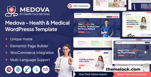 Medova v1.4.0 – Health & Medical WordPress Theme