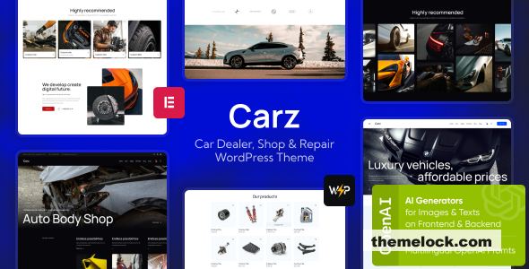Carz v1.9.0 – Car Dealer, Shop & Repair WordPress Theme