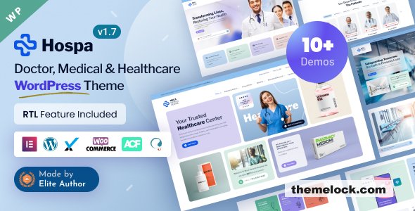 Hospa v2.2 – Doctors, Medical Clinic & Hospital WordPress Theme