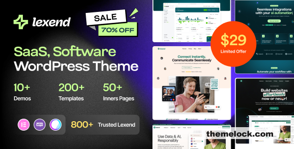 Lexend v2.5 – Software, SaaS & Startup WordPress Theme