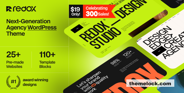 Redox v1.0.6 – Creative Agency Portfolio WordPress Theme
