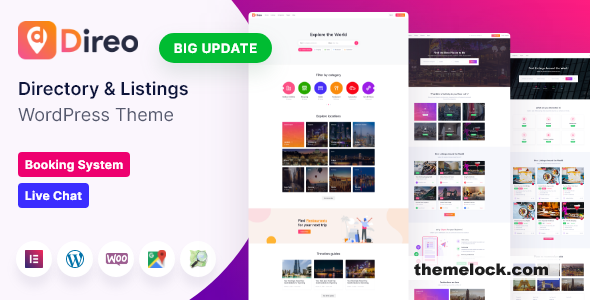 Direo v3.0.3 – Directory & Listing WordPress Theme