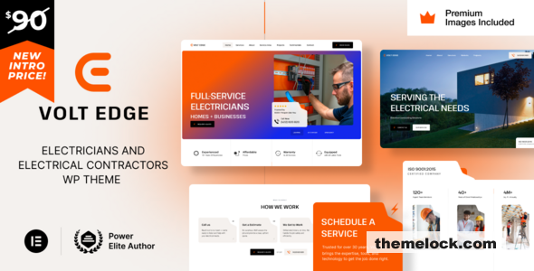 VoltEdge v5.0 – Electrician Electrical Contractor WordPress Theme