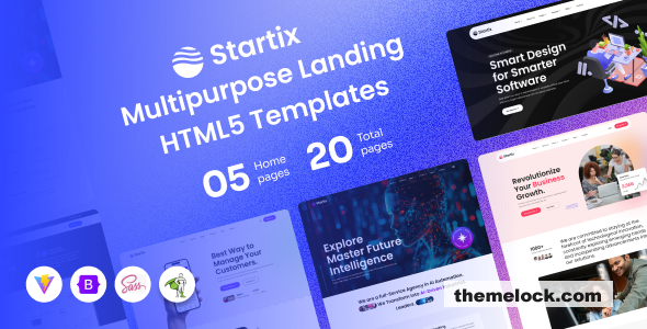 Startix – Multipurpose SaaS Landing HTML Template
