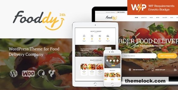 Fooddy 24/7 v1.3.12 – Food Delivery Takeout WordPress Theme + Elementor + RTL