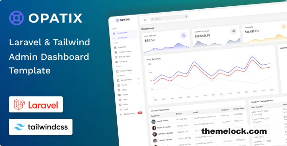 Opatix – Laravel 13 & Tailwind CSS 4 Admin Dashboard Template