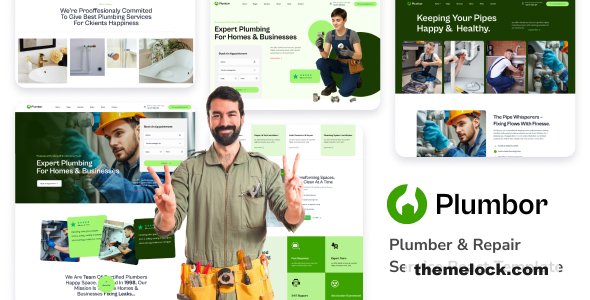 Plumbor – Plumber Service React Template