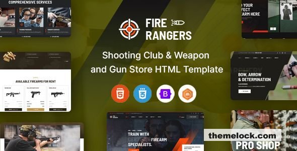 Fire Rangers – Shooting Range & Gun Club HTML Template