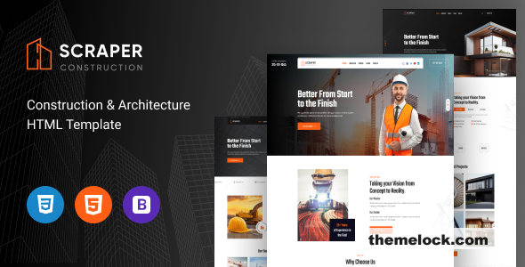 Scraper – Construction HTML Template