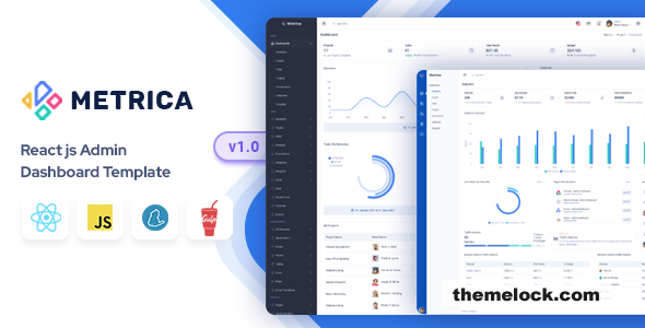 Metrica – React Admin & Dashboard Template (React 18)