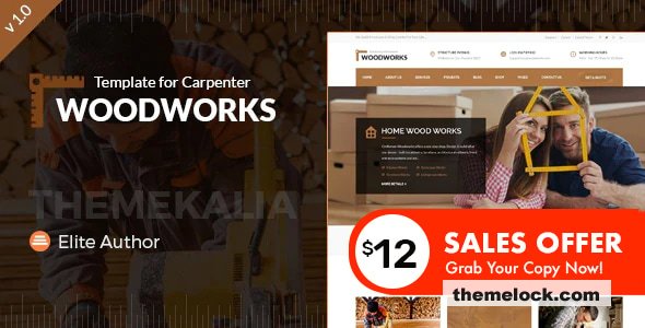 Wood Works – Carpenter and Craftsman Business HTML Template