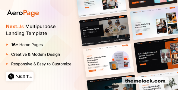 AeroPage – NextJs Multipurpose Landing Page Template