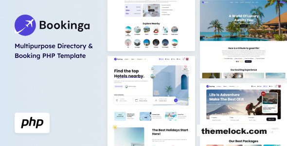 Bookinga v1.1.0 – Multipurpose PHP Booking and Directory Template