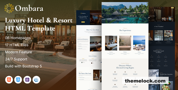 Ombara – Luxury Hotel & Resort HTML Template
