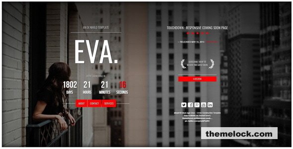 EVA – Responsive Coming Soon Page