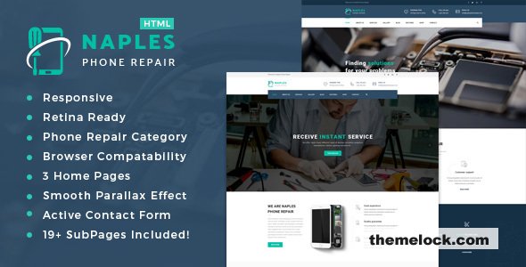 Naples – Phone, Computer Repair Shop Website Template
