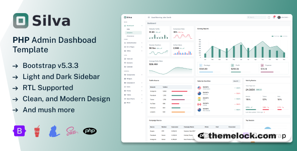 Silva – PHP Admin & Dashboard Template