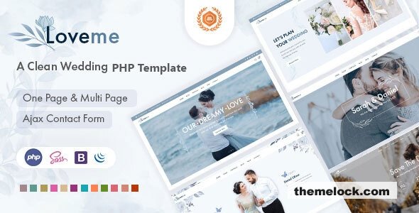 Loveme – Wedding & Wedding Planner PHP Template