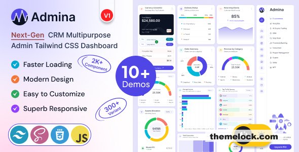 Admina – Tailwind CSS Admin Dashboard Template Multipurpose