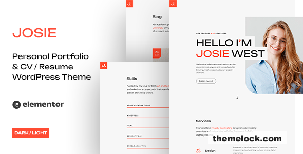 Josie v1.1.0 – CV Resume WordPress Theme