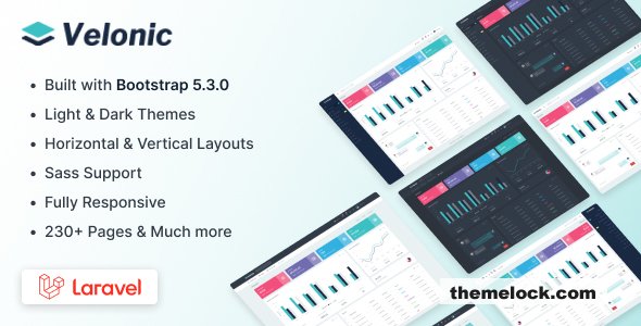 Velonic – Laravel Admin & Dashboard Template