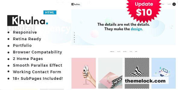 Khulna – Colourful Minimal Digital Agency HTML Template