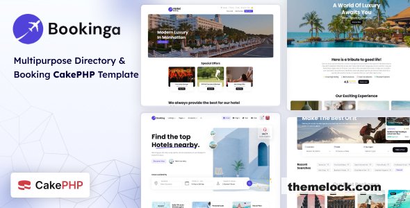 Bookinga – CakePHP Multipurpose Booking and Directory Template