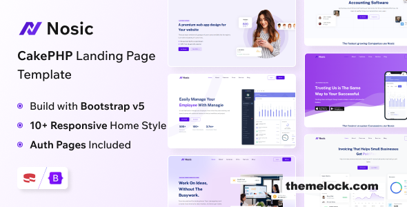 Nosic – CakePHP Responsive Landing Page Template