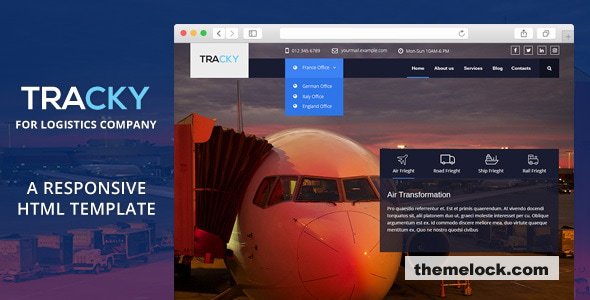 Tracky v1.0.3 – Transport & Logistic Responsive HTML Template