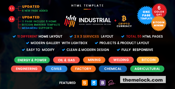 Industrial v1.2 – Multipurpose Engineering Services HTML Template